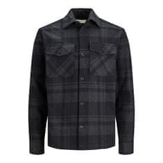Jack&Jones Pánska košeľa JPRROY Comfort Fit 12241533 dark grey melange (Veľkosť XXL)