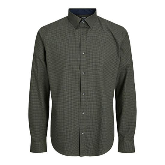 Jack&Jones Pánska košeľa JPRBLABELFAST Comfort Fit 12239027 Olive Night