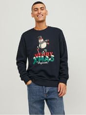 Jack&Jones Pánska mikina JORXMAS Standard Fit 12247523 Sky Captain (Veľkosť S)