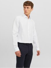 Jack&Jones Pánska košeľa JPRBLABELFAST Comfort Fit 12239027 White (Veľkosť L)