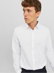 Jack&Jones Pánska košeľa JPRBLABELFAST Comfort Fit 12239027 White (Veľkosť L)