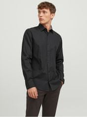 Jack&Jones Pánska košeľa JPRBLABELFAST Comfort Fit 12239027 Black (Veľkosť S)