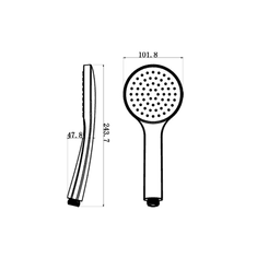 SAPHO , Ručná sprcha, priemer 102mm, ABS/chróm, 1204-43