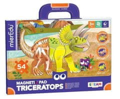 MierEdu Magnetická tabuľka Dinosaury - Triceratops