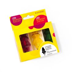 Exihand LED Blister FILAMENT Stromček farebný 3 žiarovky 20V/,02W