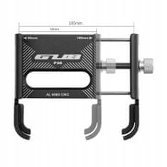 GUB Držiak telefónu na bicykel alebo motorku, GUB P30, uchytenie na riadidlá čierna