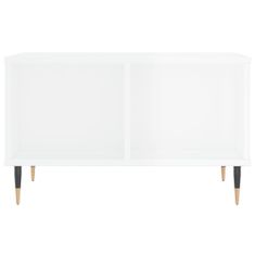 Petromila vidaXL Konferenčný stolík lesklý biely 60x50x36,5 cm spracované drevo