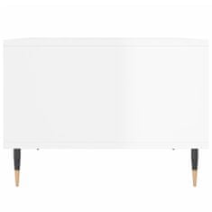 Petromila vidaXL Konferenčný stolík lesklý biely 60x50x36,5 cm spracované drevo