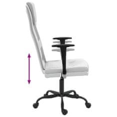Vidaxl Kancelárska stolička biela látka a umelá koža