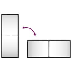 Vidaxl Nástenné zrkadlo čierne 20x50 cm obdĺžnikové železné