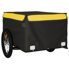 Vidaxl Vozík za bicykel, čierno žltý 45 kg, železo