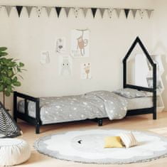 Petromila vidaXL Rám detskej postele čierny 80x200 cm masívna borovica