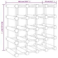 Vidaxl Stojan na víno na 20 fliaš 46,5x23x46,5 cm borovicový masív