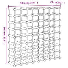 Vidaxl Stojan na víno na 72 fliaš 90,5x23x90,5 cm borovicový masív