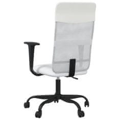 Vidaxl Kancelárska stolička biela látka a umelá koža
