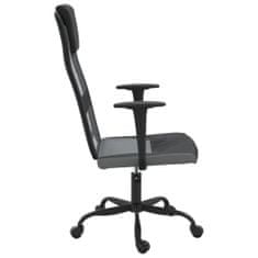 Vidaxl Kancelárska stolička sivo-čierna sieťovinová látka a umelá koža