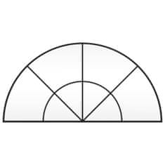 Petromila vidaXL Nástenné zrkadlo čierne 100x50 cm oblúkové železné