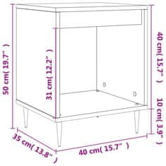 Vidaxl Nočné stolíky 2 ks dub sonoma 40x35x50 cm kompozitné drevo