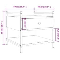 Vidaxl Konferenčný stolík dub sonoma 50x50x50 cm kompozitné drevo