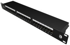 Solarix Patch panel SX24-5E-STP-BK-N 24 port Cat. 5e STP 1U