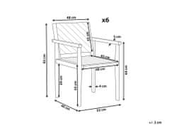 Beliani Sada 6 záhradných jedálenských stoličiek z akáciového dreva BARATTI