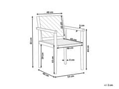 Beliani Záhradná jedálenská stolička z akáciového dreva BARATTI