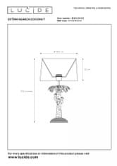 LUCIDE Stolová lampa EXTRAVAGANZA COCONUT priemer 30,5 cm - 1xE27 - Brass