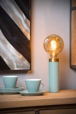 LUCIDE Stolná lampa SELIN priemer 6 cm - 1xE27 - Turquoise