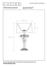 LUCIDE Stolová lampa EXTRAVAGANZA COCONUT priemer 30,5 cm - 1xE27 - Black