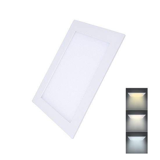 Solight LED mini panel CCT, podhľadový, 18W, 1530lm, 3000K, 4000K, 6000K, štvorcový