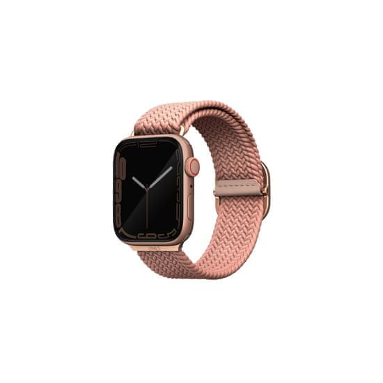 UNIQ Aspen Braided Strap - Pletený remienok pre Apple Watch 45/44/42 mm, ružový