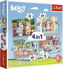 Trefl Puzzle Bluey a jej svet 4v1 (12,15,20,24 dielikov)