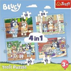 Trefl Puzzle Bluey a jej svet 4v1 (12,15,20,24 dielikov)