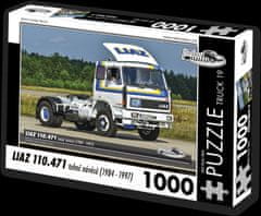 RETRO-AUTA© Puzzle TRUCK č.19 Liaz 110.471 ťahač návesov (1984-1997) 1000 dielikov