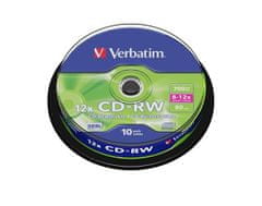 VERBATIM CD-RW SERL 700MB, 12x, spindle 10 ks