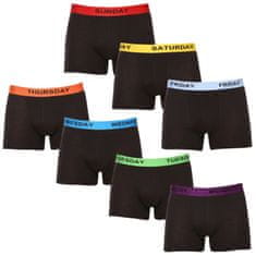 Nedeto 7PACK pánske boxerky čierne (7NDTB001-week) - veľkosť 4XL