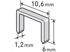 Extol Premium Spony, balenie 1000ks, 6mm, 10,6x0,52x1,2mm