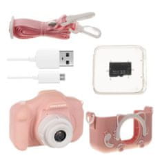 Iso Trade Detský digitálny fotoaparát, 32GB, mačička | ružový