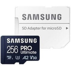 SAMSUNG PRO Ultimate/micro SDXC/256GB/200MBps/UHS-I U3/Class 10/+ Adaptér/Modrá