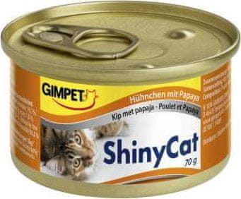 Shiny Cat konzerva kuře+papaja 70g