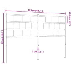 Vidaxl Kovové čelo postele čierne 120 cm