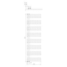 SAPHO Sapho, POSEIDON vykurovacie teleso 450x1540mm, biela, PS415