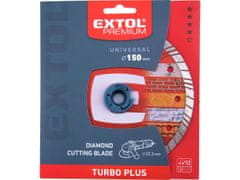 Extol Premium Kotúč diamantový rezný TURBO PLUS - suché i mokré rezanie, O 150x22,2x2,5mm