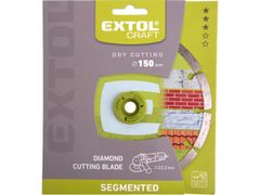 Extol Craft Kotúč diamantový rezný segmentový - suché rezanie, O 150x22,2x2,3mm