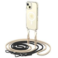 Tech-protect FlexAir Chain MagSafe kryt na iPhone 15, čierny/béžový
