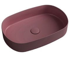 ISVEA INFINITY OVAL keramické umývadlo na dosku, 55x36 cm, maroon red 10NF65055-2R - Isvea