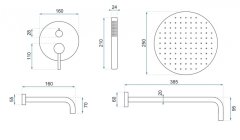 REA REA Lungo podomietková sprchová sada, chróm + box REA-P6612 - Rea