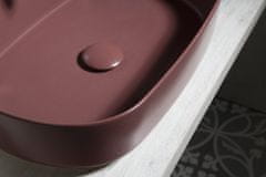 ISVEA INFINITY OVAL keramické umývadlo na dosku, 55x36 cm, maroon red 10NF65055-2R - Isvea