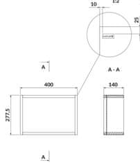 CERSANIT Larga modul skrinka otvorená modrá 40 S932-082 - Cersanit