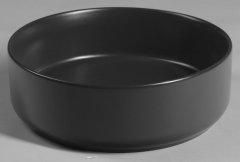 ISVEA INFINITY ROUND keramické umývadlo na dosku, priemer 36x12 cm, čierna mat 10NF65036B - Isvea